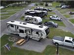 RVs parked in pull-through sites at Old Florida RV Resort - thumbnail