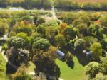 Aerial shot of shaded sites at Hickory Grove Campground & RV Park - thumbnail