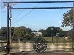 The security gate at the entrance of the park at The Woods RV and Cabin Resort - thumbnail