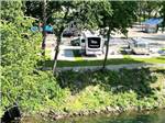 Trailer in a site at Lakeshore RV Park - thumbnail