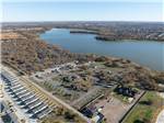 Aerial view of the park and river at Waterfront Hideaway Ranch - thumbnail