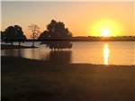 Sunset on the river at Waterfront Hideaway Ranch - thumbnail