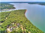 Aerial view of the park and lake Skiatook - thumbnail