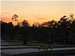 View of paved sites and sunset - thumbnail