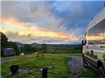 An RV site at sunset - thumbnail