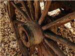 A wheel on a covered wagon - thumbnail