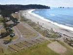 Aerial view of RV sites by the beach at Quileute Oceanside Resort - thumbnail