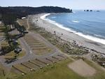 Aerial view of RV sites by the beach at Quileute Oceanside Resort - thumbnail