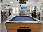 A billiard table in the rec room - thumbnail