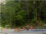 Seating and picnic table at site - thumbnail