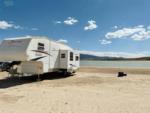 Parked trailer at site Sandy Beach at Yuba Lake - thumbnail