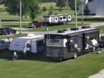 Parked RV's at site Fairgrounds RV Park - WI - thumbnail