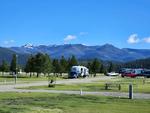 RV site with view of Mountains at Lost Moose Meadows Campground & RV Park - thumbnail