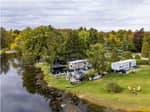 Aerial view of RV sites near the lake - thumbnail