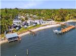 An aerial view of the RV park and marina - thumbnail