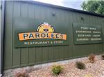 Close up of sign at Parolee's restaurant - thumbnail
