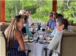 Groups of people eating outside - thumbnail