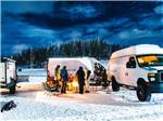 Night time winter RV camping - thumbnail