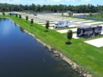 Aerial view of waterside RV sites - thumbnail