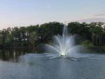 A fountain in the lake - thumbnail