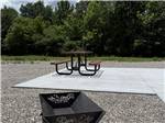 Paved site with a table and a fire pit - thumbnail