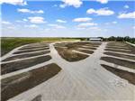 Aerial view of empty RV lots - thumbnail