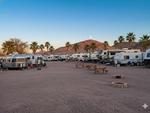 Parked trailer's at site Tecopa Hot Springs Campground - thumbnail
