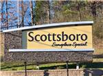 A sign for the city of Scottsboro - thumbnail