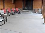 Rocking chairs on the porch of the lodge - thumbnail