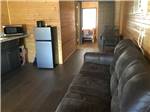 The living room area of a rental cabin - thumbnail
