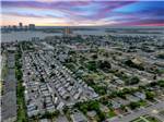 Aerial view of the park and bay at dusk - thumbnail