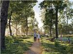 A couple walking on a path - thumbnail