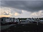 A variety of travel trailers at sites - thumbnail