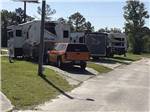 The rear ends of motorhomes at CAMPGROUNDS OF THE SOUTH - thumbnail