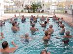 View larger image of A large group of people playing volleyball in the swimming pool at TIP O TEXAS RV RESORT image #7