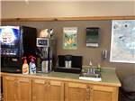 View larger image of The coffee and soft drink area at YELLOWSTONE HOLIDAY RV CAMPGROUND  MARINA image #3