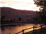Sunset falls over the campground at YELLOWSTONE RV PARK - thumbnail