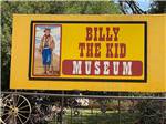 The museum entrance sign at BILLY THE KID MUSEUM - thumbnail