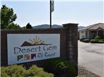 View larger image of Desert Gem RV Resort welcoming sign at DESERT GEM RV RESORT image #2