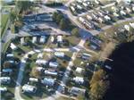 Aerial view of sites and grounds at Tranter's Creek Resort & Campground - thumbnail