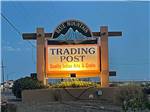 The lit up entrance sign at BLUE MOUNTAIN RV AND TRADING - thumbnail