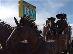 Horse and wagon sculpture - thumbnail