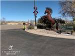 A horse sculpture by the entrance - thumbnail