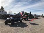 Side by side ATVs lined up at CEDAR COVE RV PARK - thumbnail