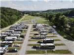 An aerial view of the pull thru RV sites at FOX DEN ACRES CAMPGROUND - thumbnail