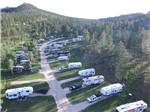 View of RVs from the sky at Custer's Gulch RV Park & Campground - thumbnail