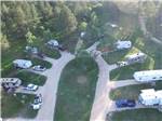 Aerial view of RV sites at Custer's Gulch RV Park & Campground - thumbnail