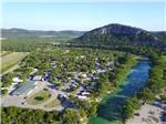 View larger image of Aerial view over campground at PARKVIEW RIVERSIDE RV PARK image #1