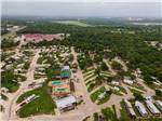 View larger image of An aerial view of the campground at OAK FOREST RV RESORT image #1