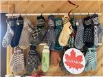 A display of mittens and socks at VIKING RV PARK - thumbnail